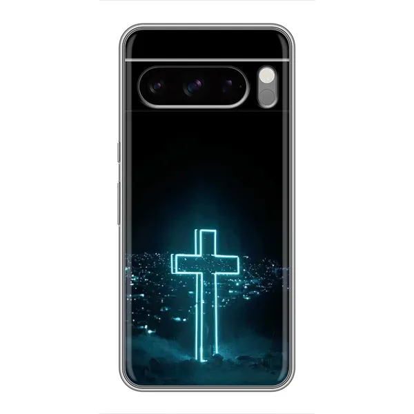 Чехол с принтом «Крест и город» для Google Pixel 8 Pro