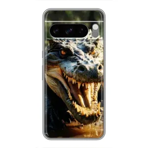 Чохол з принтом «Небезпечний крокодил» для Google Pixel 8 Pro