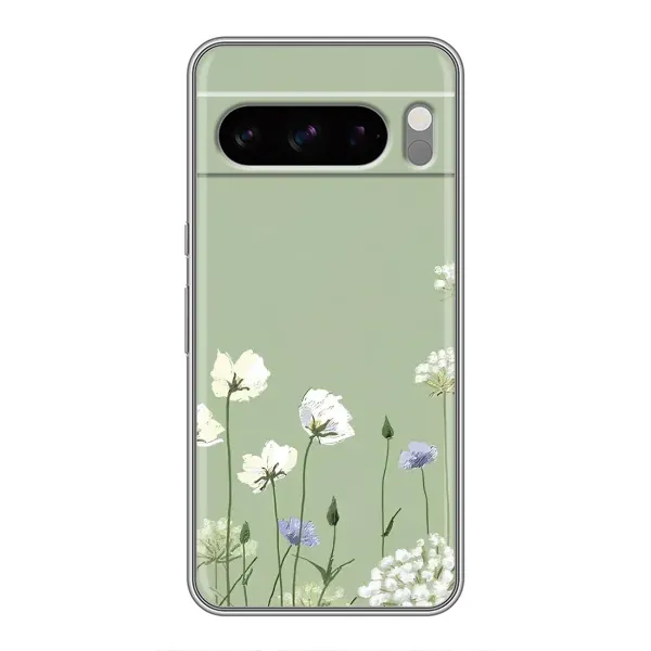 Чохол з принтом «Квіти на зеленому» для Google Pixel 8 Pro