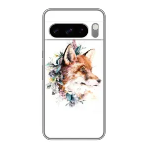 Чехлы с картинкой Лисички для Google Pixel 8 Pro (VPrint) (Лисичка в цветочках)