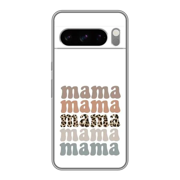 Чохол з принтом «Текстовий колаж мама» для Google Pixel 8 Pro