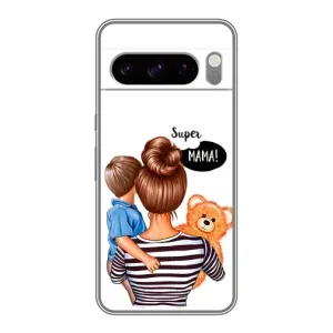 Чохол з друком для Google Pixel 8 Pro - (Мама з дитинкою) (AlphaPrint) (Мама з синочком)