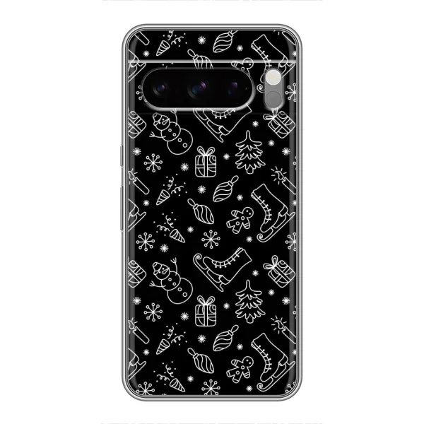 Чохол з принтом «Новорічний фон» для Google Pixel 8 Pro