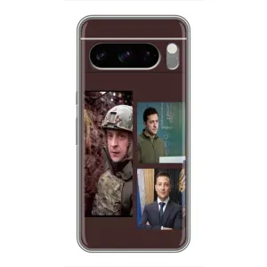 Чехол для Google Pixel 8 Pro (AlphaPrint - с принтом Зеленского) (Президент)