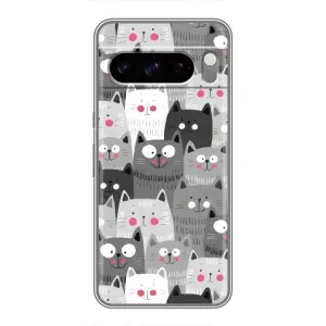 Чехлы с Котиками для Google Pixel 8 Pro (VPrint) (Рисованные котики)