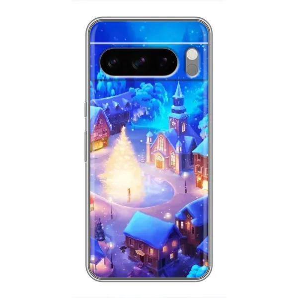 Чехол с принтом «Рождественский город» для Google Pixel 8 Pro Чехол с принтом «Рождественский город» для Google Pixel 8 Pro