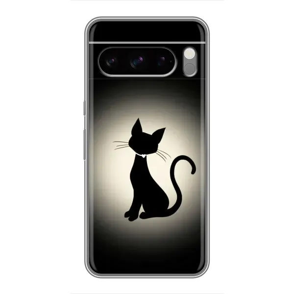 Чехол с принтом «Силуэт котика» для Google Pixel 8 Pro