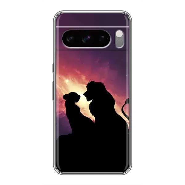 Чохол з принтом «Силует Сімба і Налу» для Google Pixel 8 Pro Чохол з принтом «Силует Сімба і Налу» для Google Pixel 8 Pro