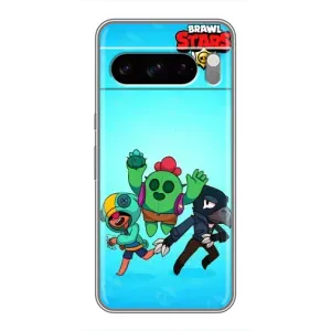 Чехлы Brawl Stars для Google Pixel 8 Pro (AlphaPrint) (Тріо героїв)