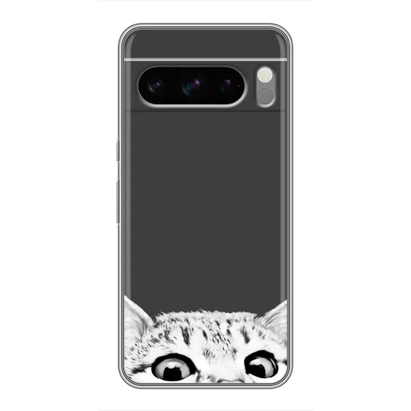 Чохол з принтом «Виглядає котик» для Google Pixel 8 Pro