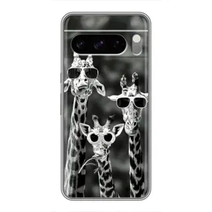 Силіконовий чохол з КАРТИНКАМИ літо для Google Pixel 8 Pro (AlphaPrint) (Жирафи в окулярах)