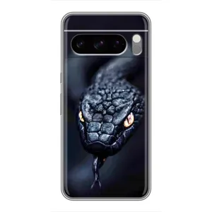 Чохол з принтом «Чорна змія» для Google Pixel 8 Pro