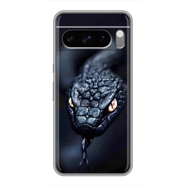 Чохол з принтом «Чорна змія» для Google Pixel 8 Pro