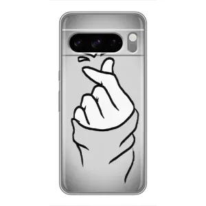 Чохол з принтом для Google Pixel 8 Pro (AlphaPrint - Знак сердечка) (Значок Love)