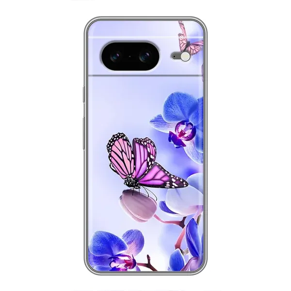 Чохол з принтом «Метелик на квітах» для Google Pixel 8