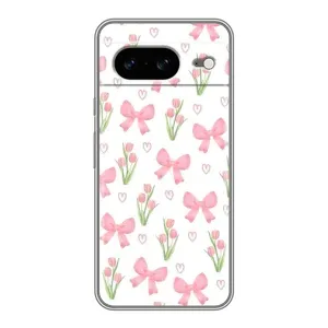 Чохол з бантиками на Google Pixel 8 Ґуґл Піксель 8 (Банти і квіти)
