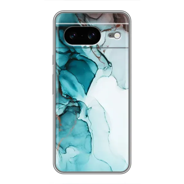Чохол з принтом «Бірюзовий мрамор» для Google Pixel 8