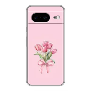 Чохол з розовим принтом для Google Pixel 8 (Букет квітів)