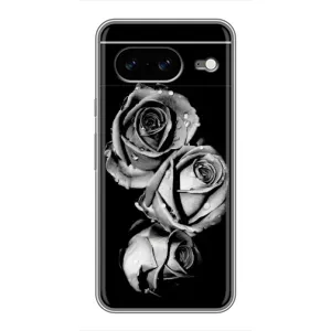 Чохол з картинкою (Стильні) Google Pixel 8 Ґуґл Піксель 8 - (AlphaPrint) (Чорна троянда)