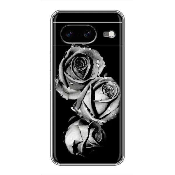 Чохол з принтом «Чорна троянда» для Google Pixel 8