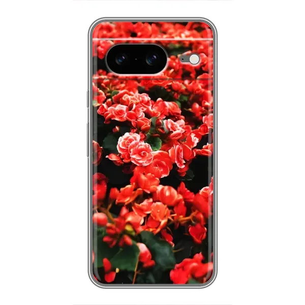 Чохол з принтом «Квіти червоні» для Google Pixel 8