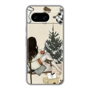 Різдвяні, Святкові Чохли для Google Pixel 8 Ґуґл Піксель 8 (Дівчина з ялинкою)