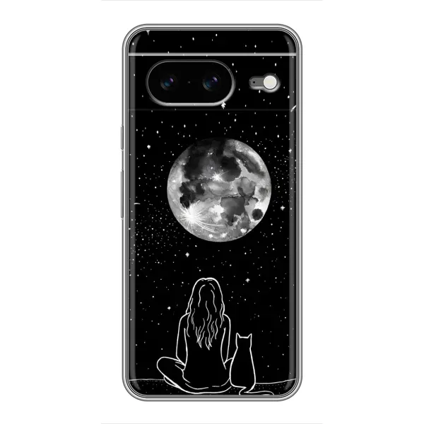 Чохол з принтом «Дівчина з котом» для Google Pixel 8 Чохол з принтом «Дівчина з котом» для Google Pixel 8