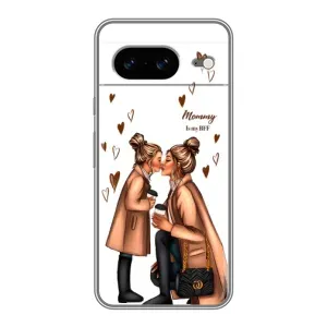 Чохол з друком для Google Pixel 8 - (Мама з дитинкою) (AlphaPrint) (Донька і мама)