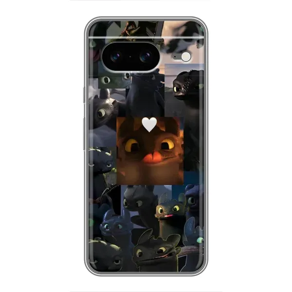 Чохол з принтом «Дракон колаж» для Google Pixel 8