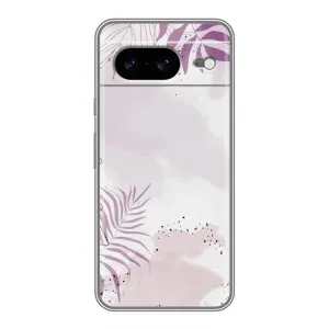 Чохол з квітковим принтом на Google Pixel 8 Ґуґл Піксель 8 (Фіолетове листя)