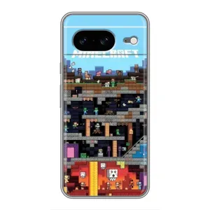 Чохол Майнкрафт на Google Pixel 8 (AlphaPrint) Minecraft (фон Minecraft)
