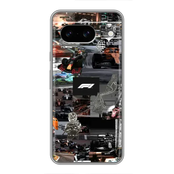 Чехол с принтом «Гоночный коллаж Ф1» для Google Pixel 8