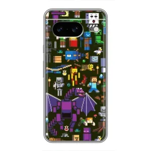 Чохол Майнкрафт на Google Pixel 8 (AlphaPrint) Minecraft (Колаж Майнкрафт)