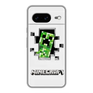 Чохол Майнкрафт на Google Pixel 8 (AlphaPrint) Minecraft (кріпер Майнкрафт)