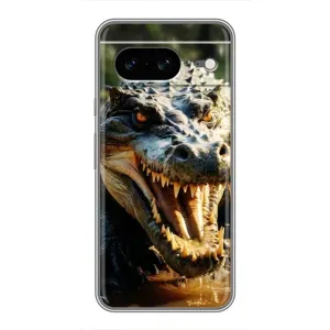 Чохол з принтом «Небезпечний крокодил» для Google Pixel 8