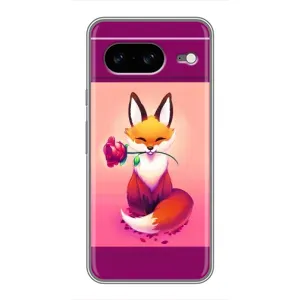 Чохли з картинкою Лисичка для Google Pixel 8 (VPrint) (Лиса з трояндою)
