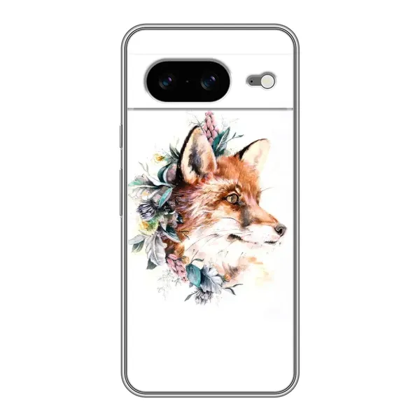 Чехол с принтом «Лисичка в цветочках» для Google Pixel 8 Чехол с принтом «Лисичка в цветочках» для Google Pixel 8