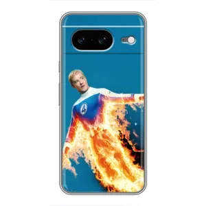 Чохол з принтом «Людина-факел у вогні» для Google Pixel 8