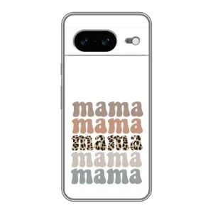 Чохол з принтом «Текстовий колаж мама» для Google Pixel 8