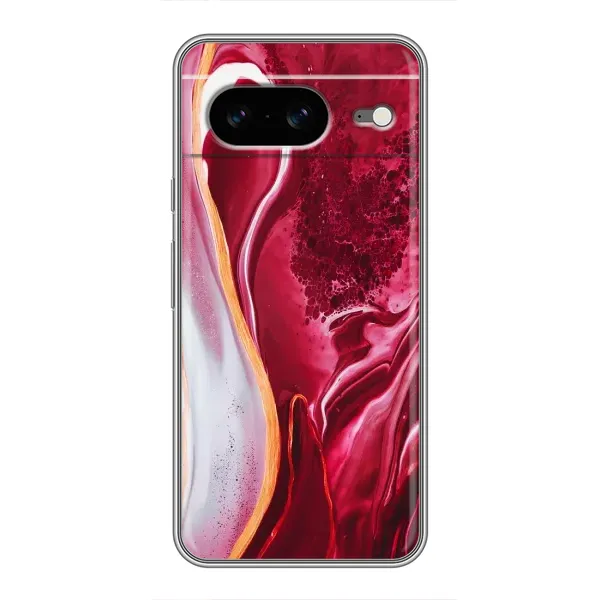 Чохол з принтом «Мрамор червоний» для Google Pixel 8
