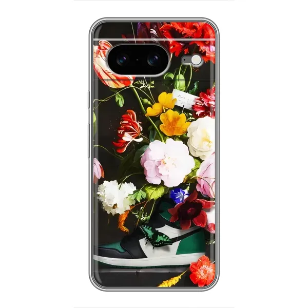 Чохол з принтом «Nike цветы» для Google Pixel 8