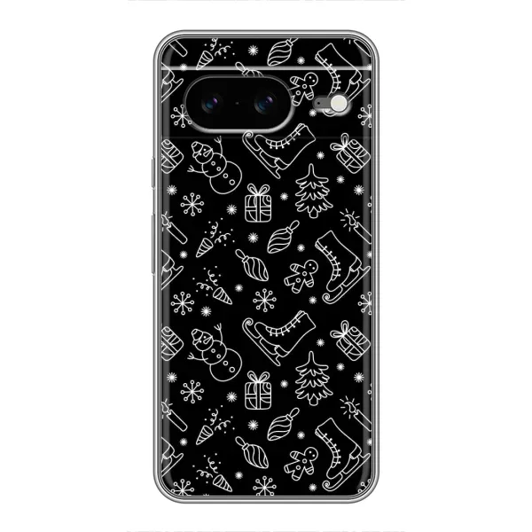 Чехол с принтом «Новогодний фон» для Google Pixel 8