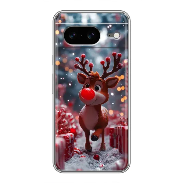 Чохол з принтом «Олень серед подарунків» для Google Pixel 8