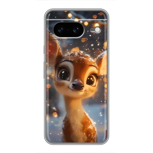 Чохол з принтом «Оленятко серед гірлянд» для Google Pixel 8