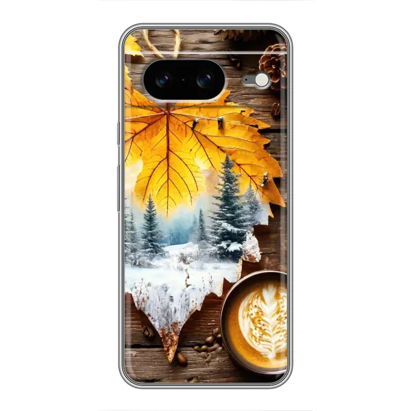 Чохол з принтом «Осінньо-зимова кава» для Google Pixel 8