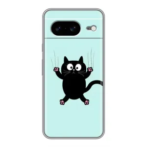 Чохол з принтом для Google Pixel 8 (AlphaPrint) Модні коти (Падаючий кіт)