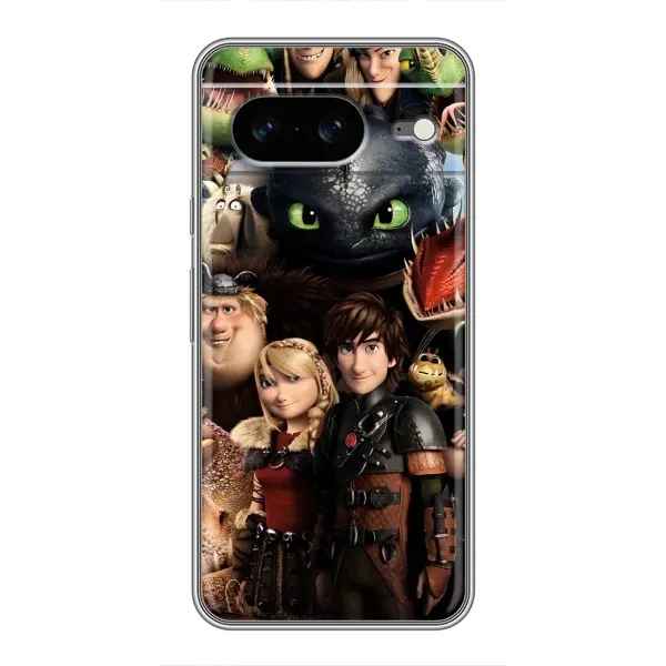Чохол з принтом «Персонажі дракона» для Google Pixel 8