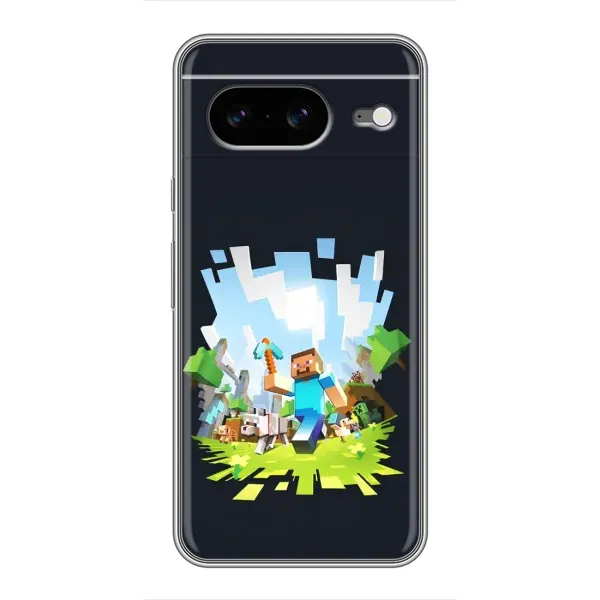 Чохол з принтом «персонажі Minecraft» для Google Pixel 8