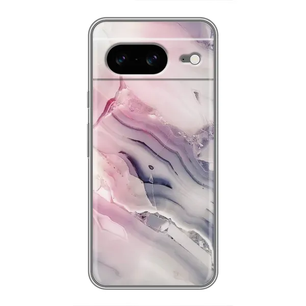 Чехол с принтом «Пурпурный Мрамор» для Google Pixel 8