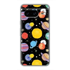 Космічні Чохли для Google Pixel 8 Ґуґл Піксель 8 (VPrint) (Намальовані планети)